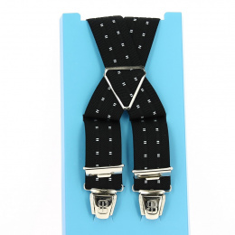 Fancy Black Straps with White Dots - Traclet