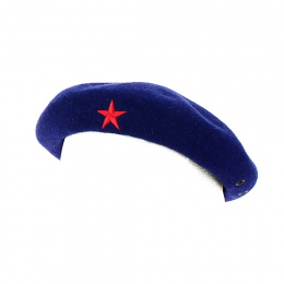 Basque Beret Che Etoile Bleu Marine - Traclet
