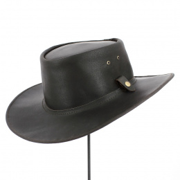 Brown Leather Traveller Indies Hat - Aussie Apparel