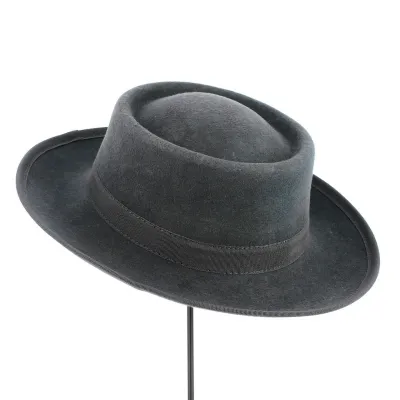 Chapeau feutre auvergnat Gris Anthracite - Traclet