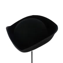 Petit Tricorne Feutre Laine Noir - Traclet