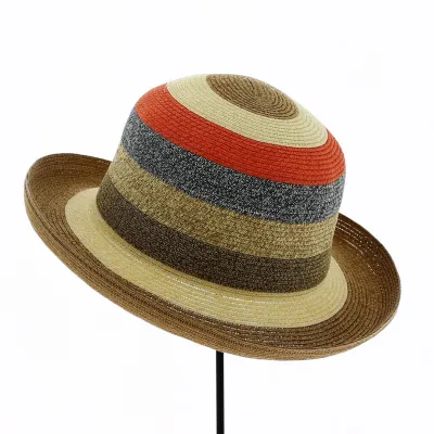Chapeau Breton Ohia en Paille Papier Orange - Traclet