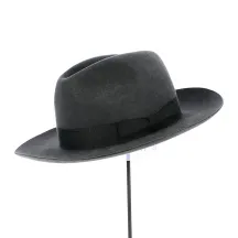 Chapeau Fedora Feutre Poil Anthracite - Traclet
