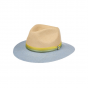 Panama Pam Traveller Hat Natural and Blue - Stetson
