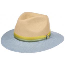 Panama Pam Traveller Hat Natural and Blue - Stetson