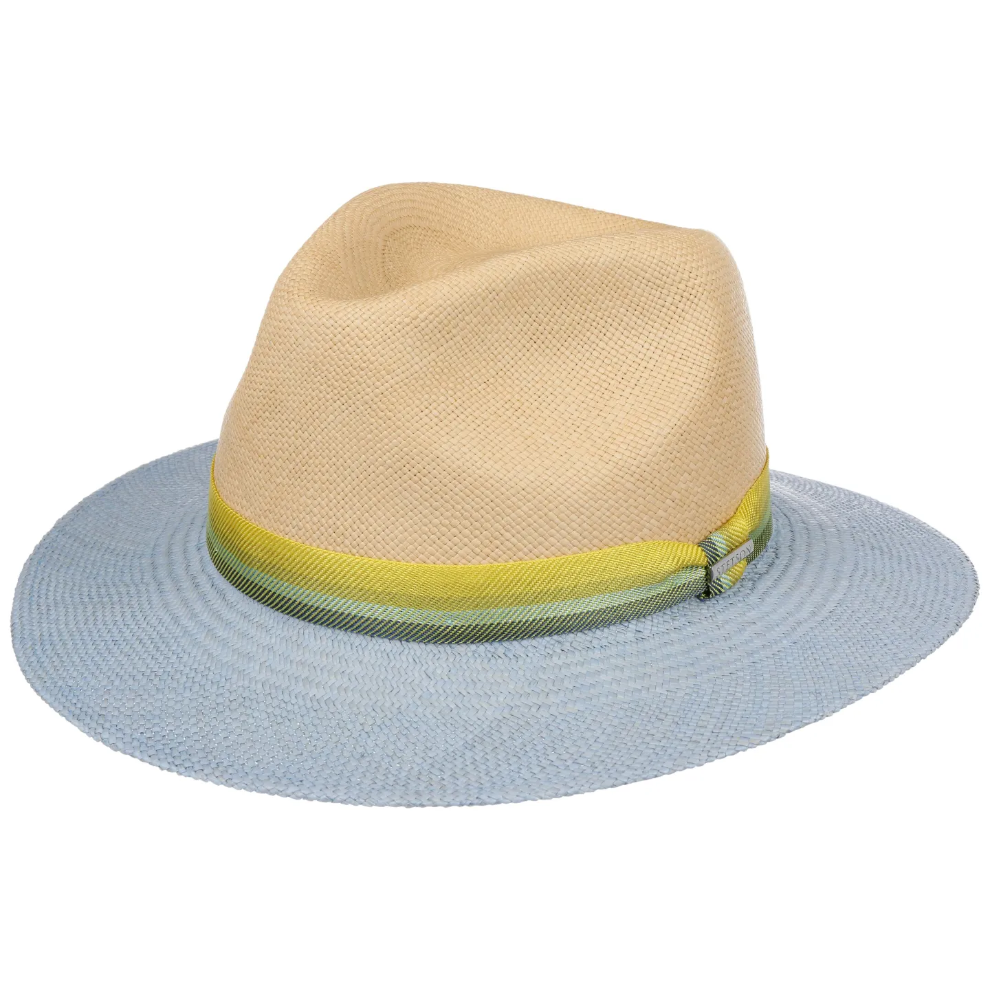 Chapeau Traveller Panama Pam Naturel et Bleu - Stetson