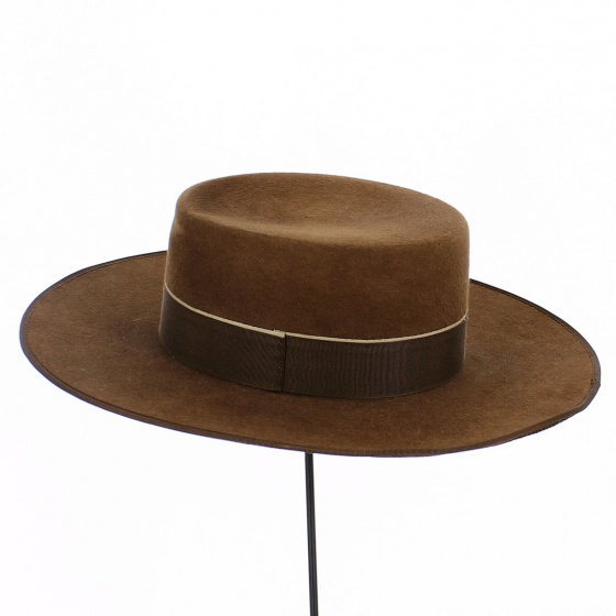 Hat Cordobes Sevillano Brown Felt Hair - Traclet