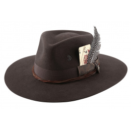 Fedora Unconditional Felt Hat Chocolate - Brittoli