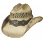 Cowboy Hat Ride'Em Natural Straw - Bullhide