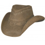 Cowboy Hat Leather Burnt dust - Bullhide