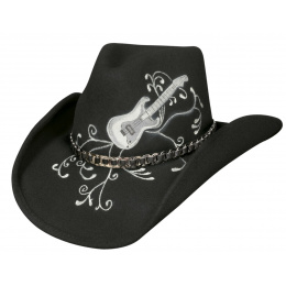 Rock'n Roll Cowboy Hat Legend Felt Wool Black - Bullhide