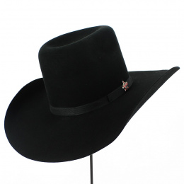 Chapeau de Cowboy Garrett Feutre Laine Noir - Bullhide