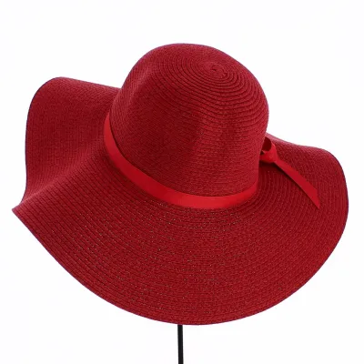Red Paper Straw Talia Capeline - Traclet