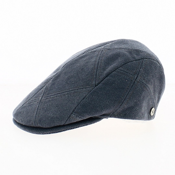 Theodore Flat Cap Blue Cotton - Fléchet