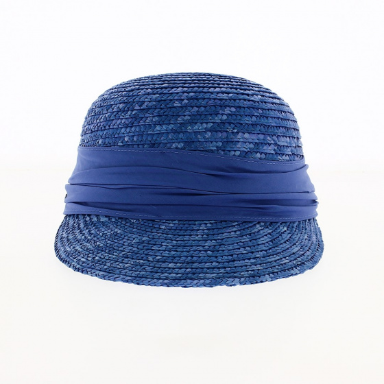Natural Blue Straw Cap - Seeberger Natural Blue Straw Cap - Seeberger