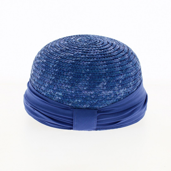 Casquette Paille Naturelle Bleue - Seeberger