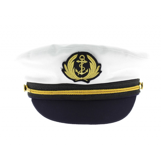 Casquette Marin Commodore Personnalisé Coton Blanc - Traclet