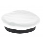 Personalized White Cotton Commodore Sailor Cap - Traclet