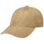 Beige Leather Baseball Cap Fevy - Stetson