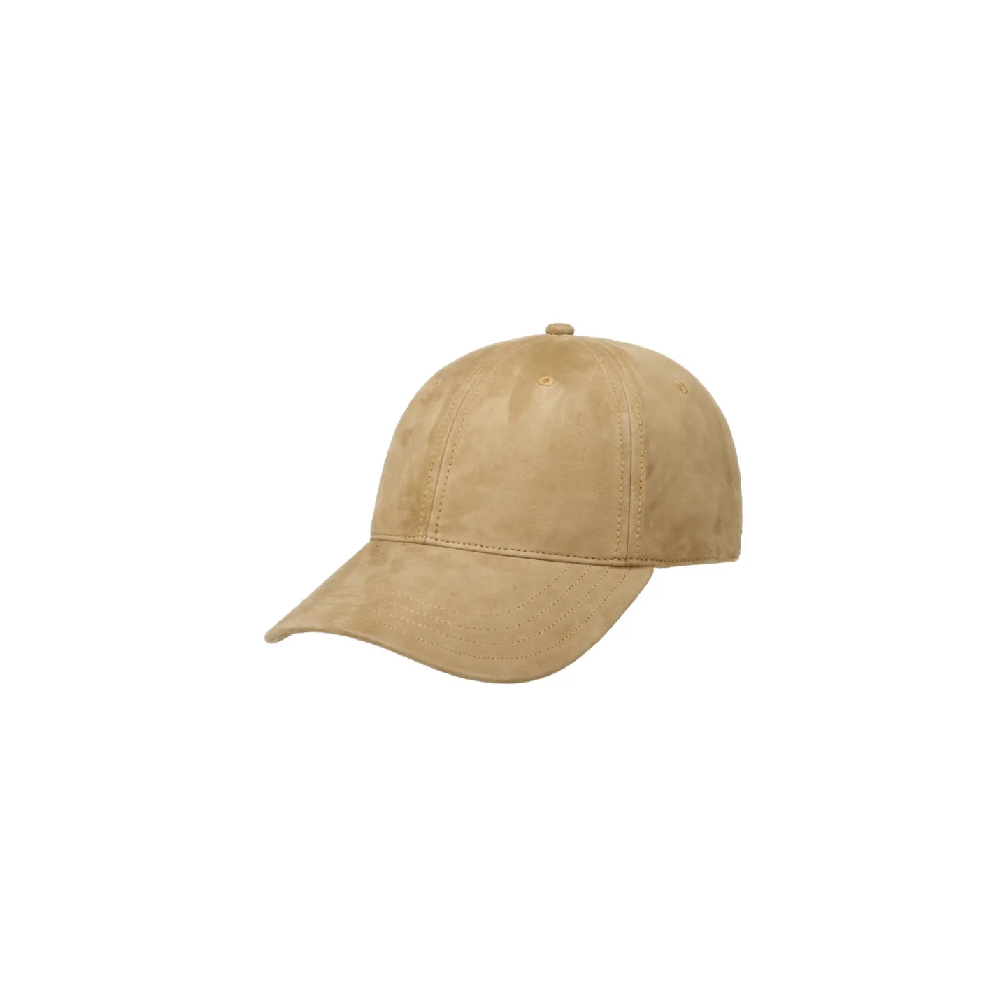 Casquette Baseball Fevy en Cuir Beige - Stetson