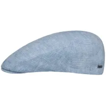 Canary Blue Linen Flat Cap - Stetson