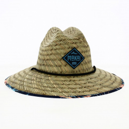 Straw hat large brim Le Galet - Makai