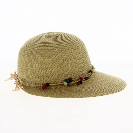 Large Visor Cap Ludmila Straw Paper UPF50+ - Traclet