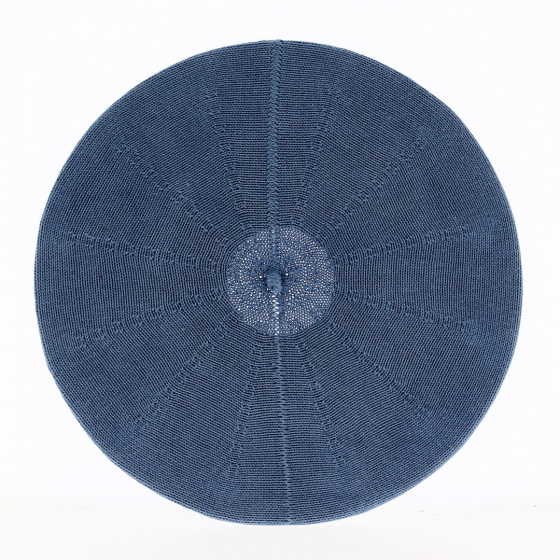 Classic Blue Cotton Beret - Le Béret Français