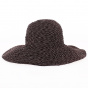 Brown scrunchie cap with white weight UPF 50+ - House Of Ord