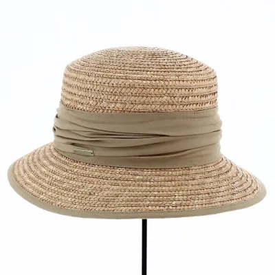 Chapeau cloche Erza paille naturelle sand - Traclet