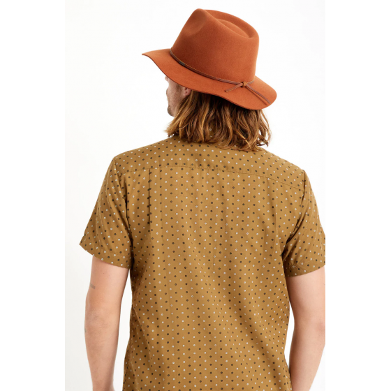 Chapeau Traveller Wesley Feutre Laine Caramel - Brixton