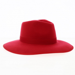 Chapeau Fedora Jo Rancher Feutre Laine Rouge - Brixton