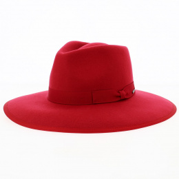 Chapeau Fedora Jo Rancher Feutre Laine Rouge - Brixton