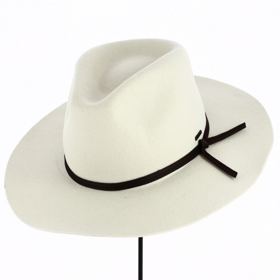 Cowboy Hat Cohen Felt Wool White Cream - Brixton