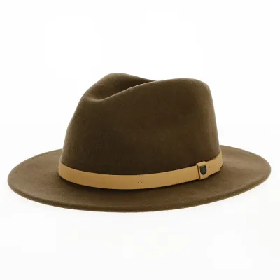 Chapeau Fedora Messer Feutre Laine Marron Desert - Brixton