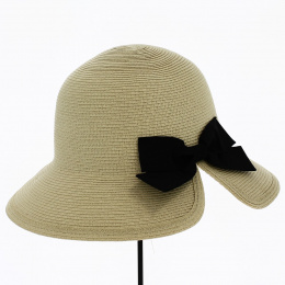 Cloche Hat Rosa Straw Paper - Traclet