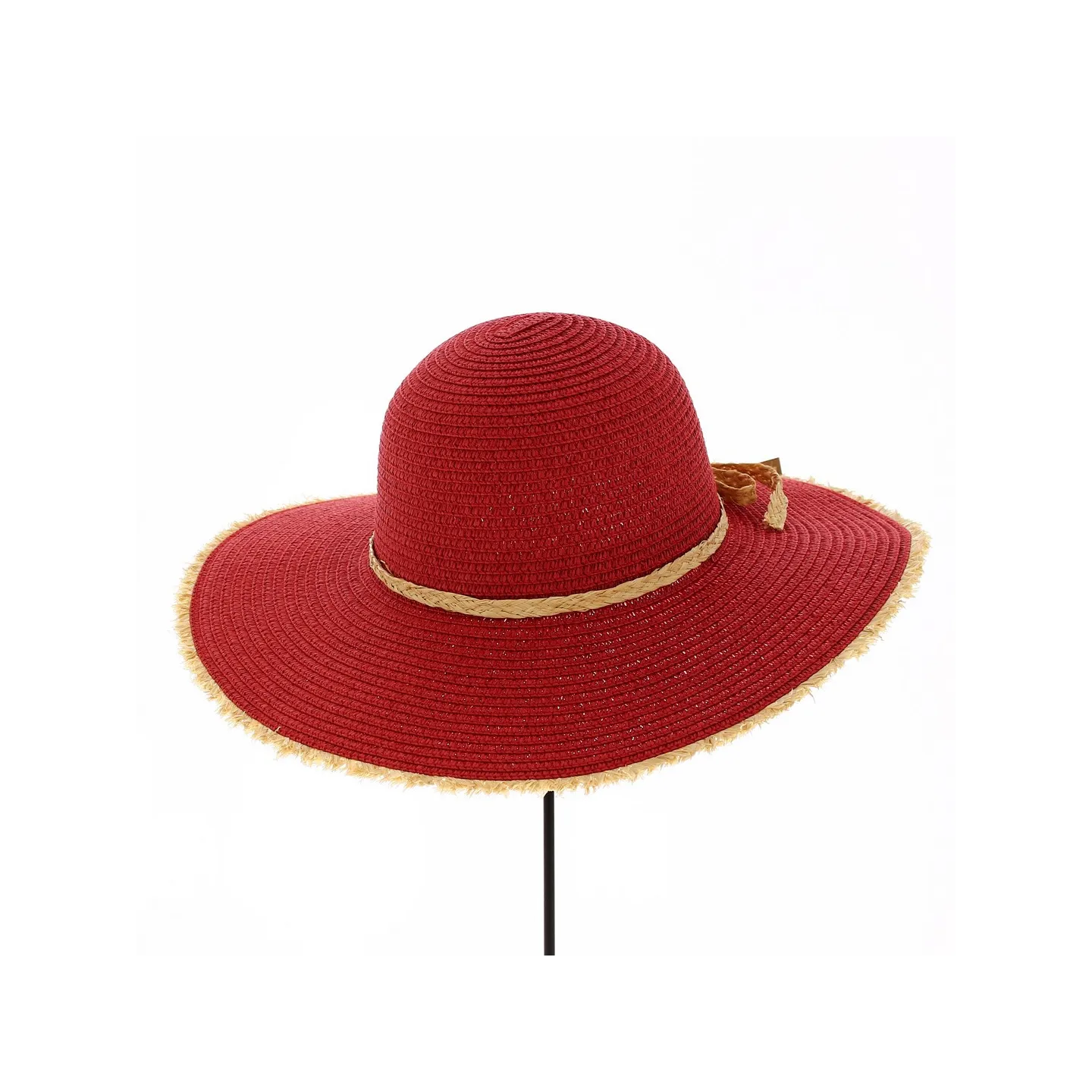 Lylio Straw Capeline Red Paper - Traclet