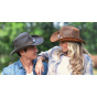 APALACHEE Brown Leather Cowboy Hat - Bullhide