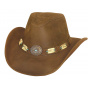 Cowboy Hat APALACHEE Brown Leather - Bullhide