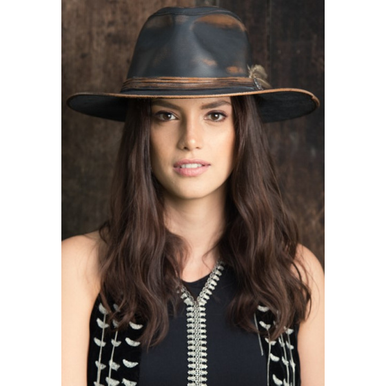 Chapeau Traveller One-Off Cuir Marron - Bullhide