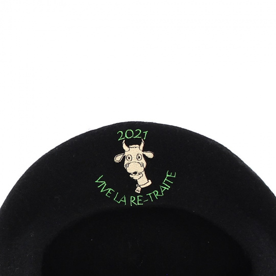 Béret basque Leto Laine Noir - Traclet