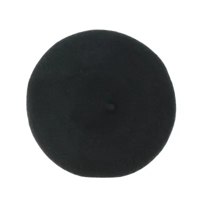 Leto Black Wool Beret - Traclet