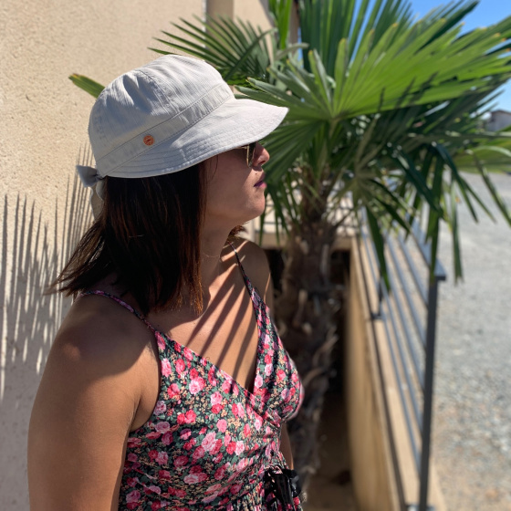 Angelina Anti-UV Cotton Cap Beige - Mayser Angelina Anti-UV Cotton Cap Beige - Mayser