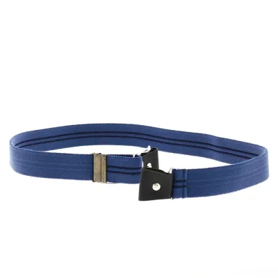 Ceinture sans boucle rayée bleu marine - Traclet