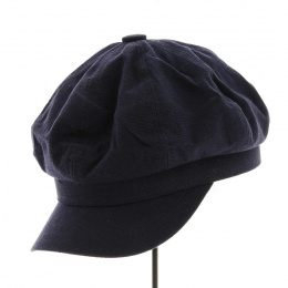 Cap Gavroche Azora Navy Cotton - Traclet