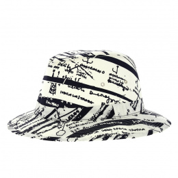 safari fancy blue and white 100% cotton - Crambes