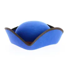 Petit Tricorne Feutre Laine Bleu - Traclet