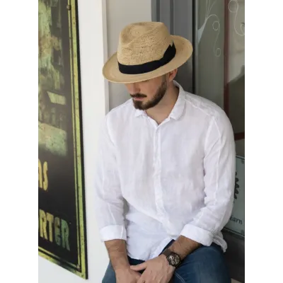 Traveller Dolphy Straw Hat Black Ribbon - Traclet