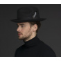 Black Gangster Fedora Hat - Bailey