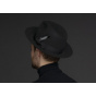 Black Gangster Fedora Hat - Bailey